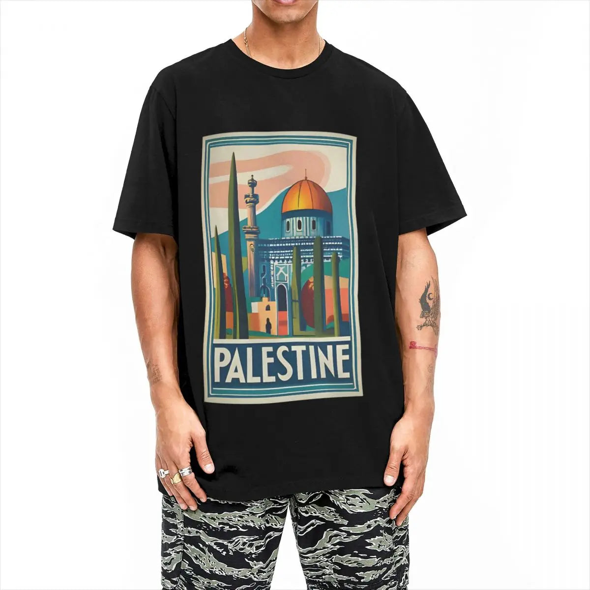 T-Shirt Vintage Palestine Jérusalem Paix T-Shirts loisirs