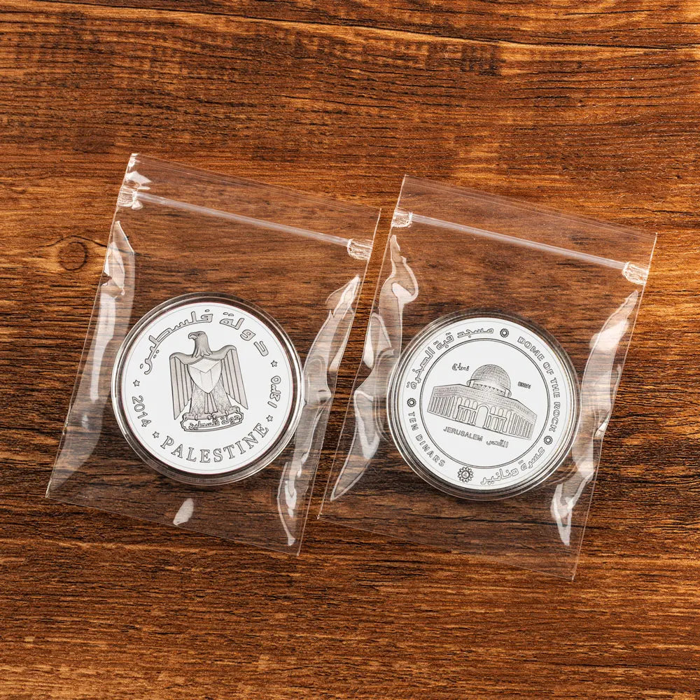 Dôme de la roche, cadeau de collection de jérusalem, pièce de souvenir de Palestine plaquée argent