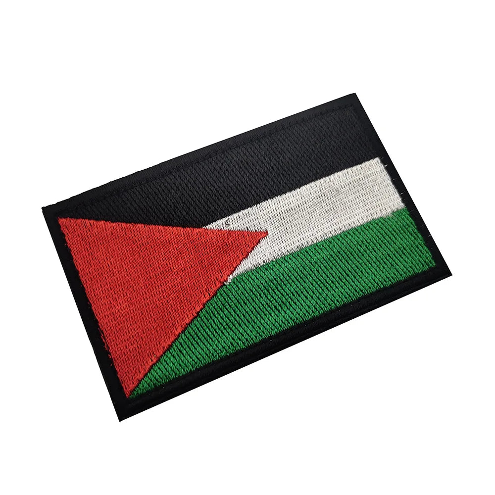 Patchs drapeau palestinien, brassard brodé, crochet et boucle, fer sur Badge brodé, bande militaire