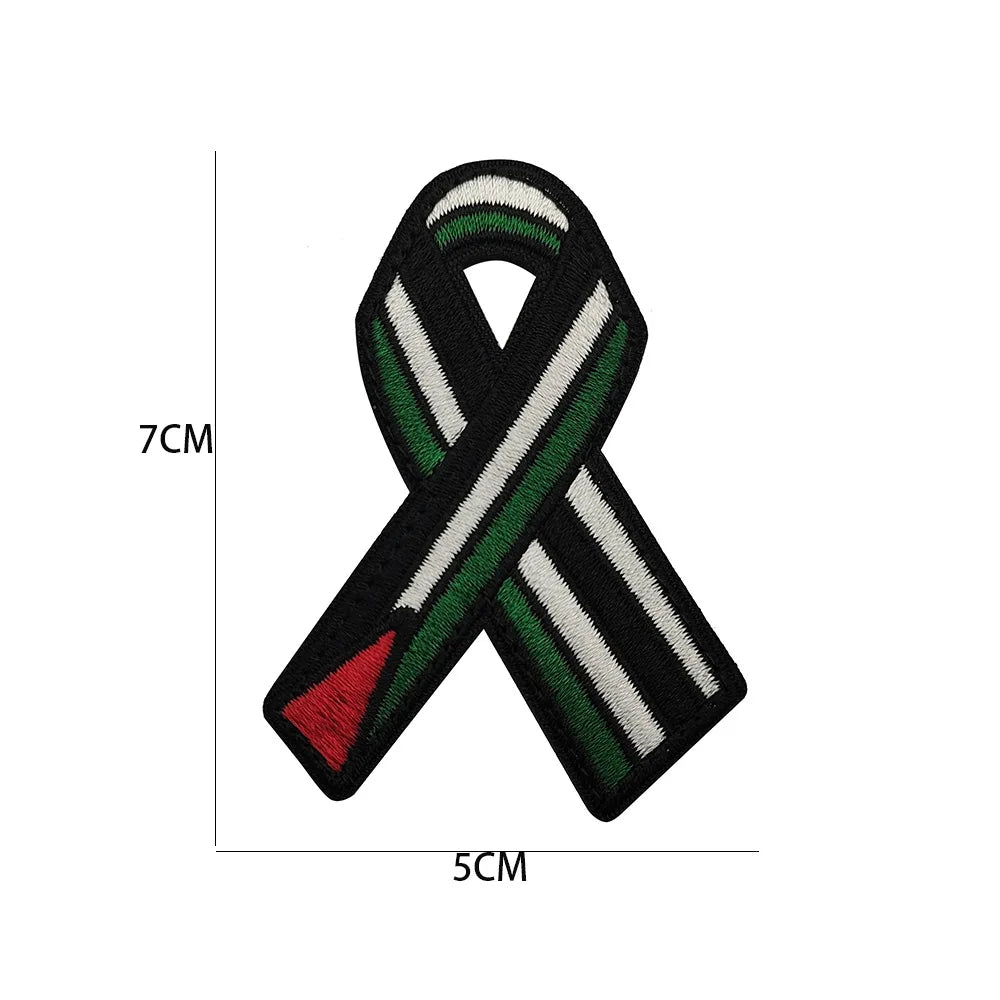 Patchs drapeau palestinien, brassard brodé, crochet et boucle, fer sur Badge brodé, bande militaire