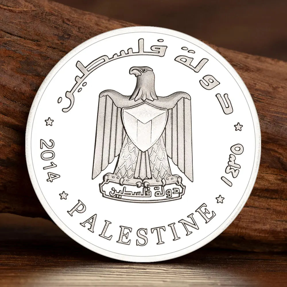 Dôme de la roche, cadeau de collection de jérusalem, pièce de souvenir de Palestine plaquée argent