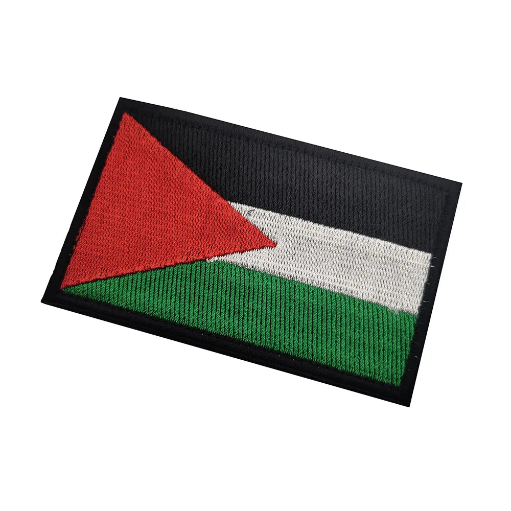 Patchs drapeau palestinien, brassard brodé, crochet et boucle, fer sur Badge brodé, bande militaire