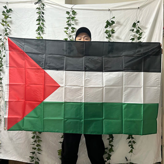 Drapeau drapeau palestinien 3x5 pieds 90x150cm polyester drapeau suspendu National palestinien pour la décoration